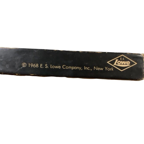 Vintage 1968 E.S Lowe Wooden Cribbage Board Original Box Wooden Pegs - Picture 4 of 7